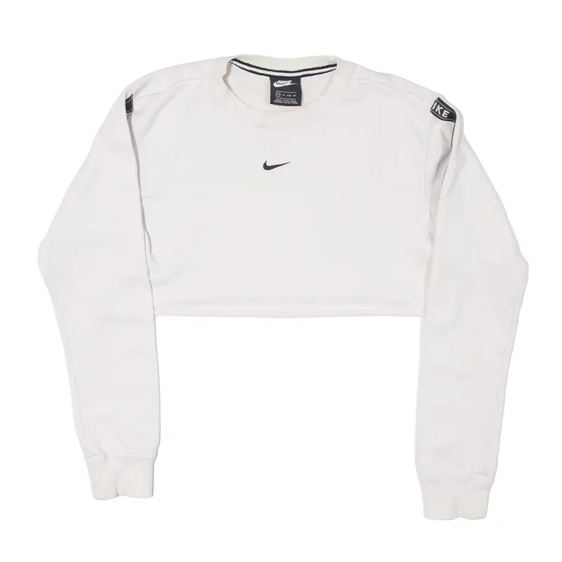 NIKE Cropped Sweatshirt Pink Womens XS