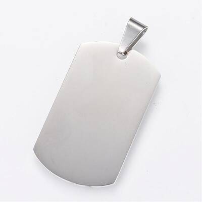 Tarnish Resistant 304 Stainless Steel Stamping Blank Tag Pendants