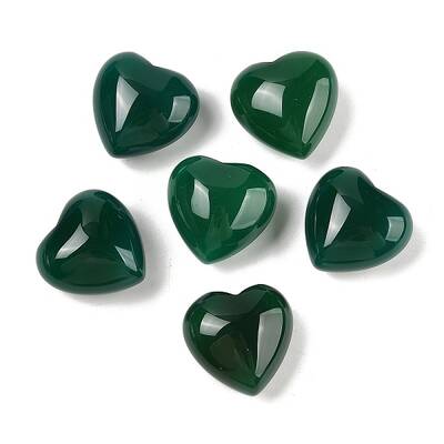 Natural Agate(Dyed & Heated) Heart Palm Stone
