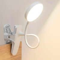 【2024 New】Dorm Room Essential Clip on Light Wall-Mounted, 3 Color Portable Desk Light Mini Clip Lamp, Battery Operation S...