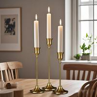 European Style Metal Candle Holders, 3 Counts/set Birthdays, Gatherings, Candlelight Dinner Decorations, Halloween