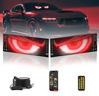 2PCS Bluetooth Controlled LED Devil Eyes Sign,Flex LED Display for Car, LED Sign for Car,Suitable for Windows of Cars and Sma...