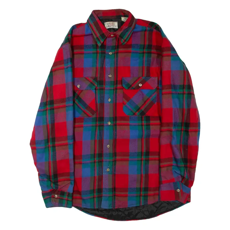 PRIVATE PROPERTY Mens Lumberjack Jacket Red Check L