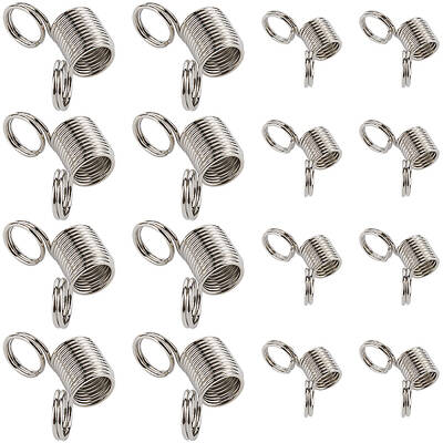 60Pcs 2 Styles Stainless Steel Spring Bead Clamps for Beading Jewelry Making