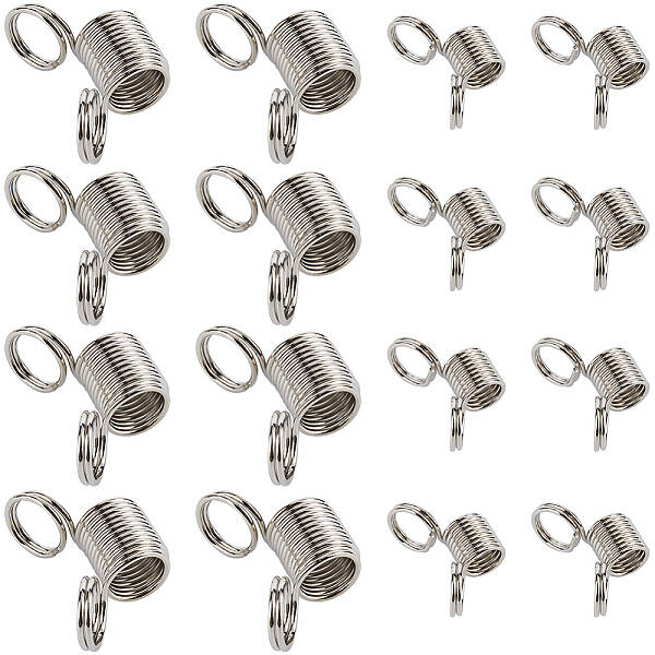 60Pcs 2 Styles Stainless Steel Spring Bead Clamps for Beading Jewelry Making
