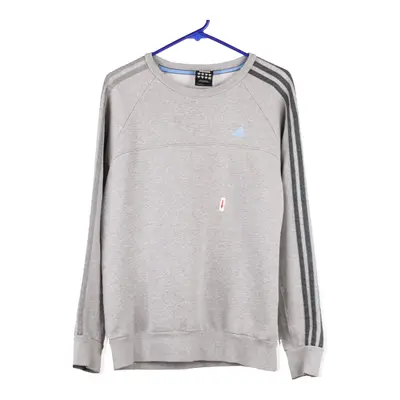 Adidas Sweatshirt - Medium Grey Cotton Blend