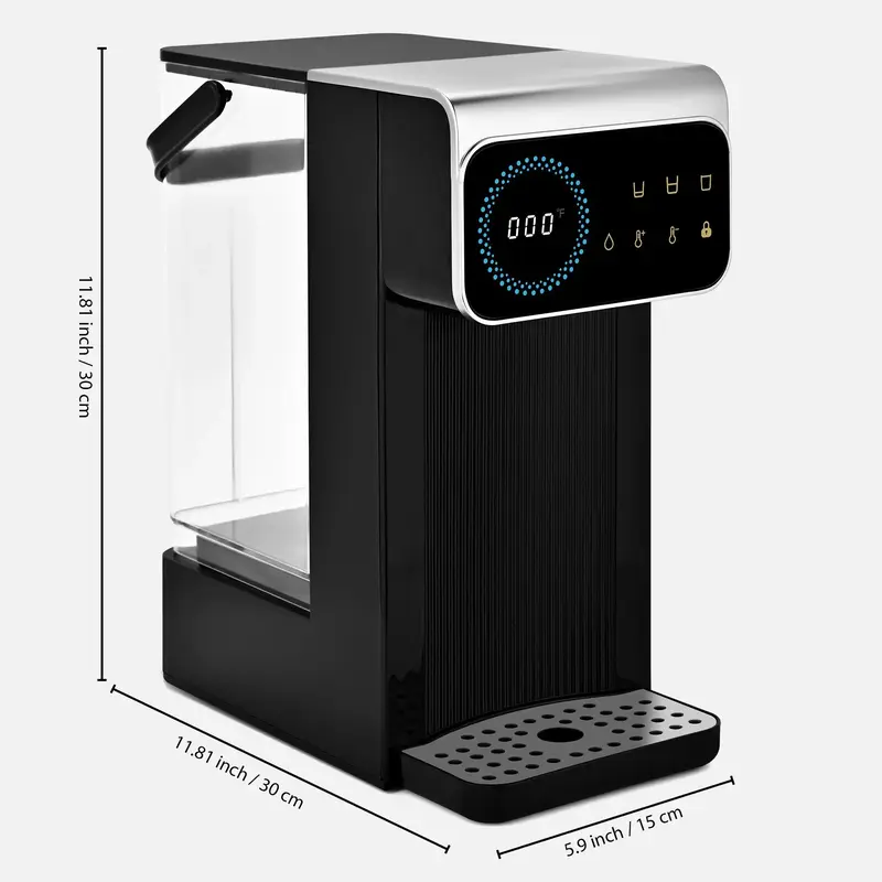 Susteas Instant Hot Water Dispenser – 5 temp settings (32°F-212°F), 3 capacities (100ml/250ml/400ml), 3L tank, child safe...