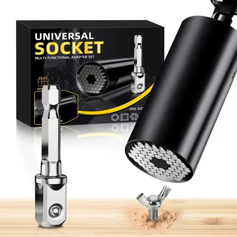 Universal Socket Tool, Multifunctional Socket with Handle, Professional Car Repair Tool, Assembly & Disassembly Tool for Home...