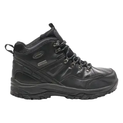 SKECHERS Hiking Boots Black Leather Mens UK 8
