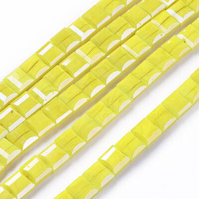 Electroplate Opaque Solid Color Glass Beads Strands