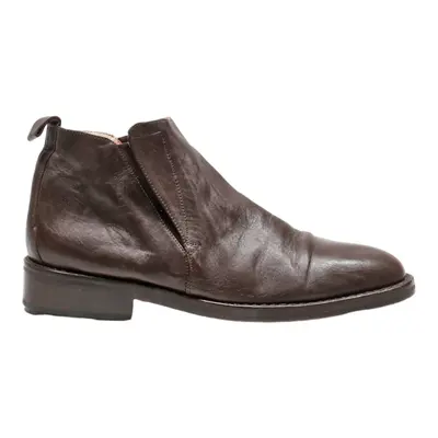 ROCOCO Ankle Boots Brown Leather Mens UK 8