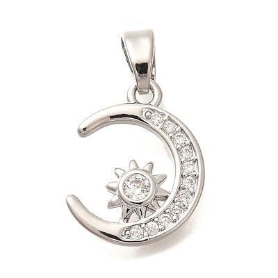 Brass Micro Pave Cubic Zirconia Pendants