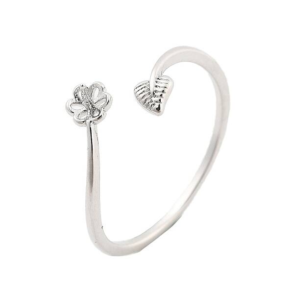 Leaf & Flower  Brass Adjustable Ring Settings