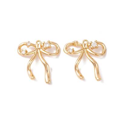 Brass Micro Pave Clear Cubic Zirconia Pendants