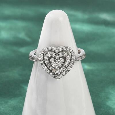 Brass Micro Pave Cubic Zirconia Cuff Rings for Women