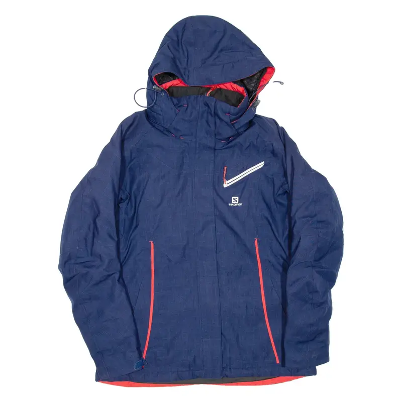SALOMON Mens Jacket Blue Hooded M