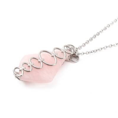 Rose Quartz Pendant Necklaces