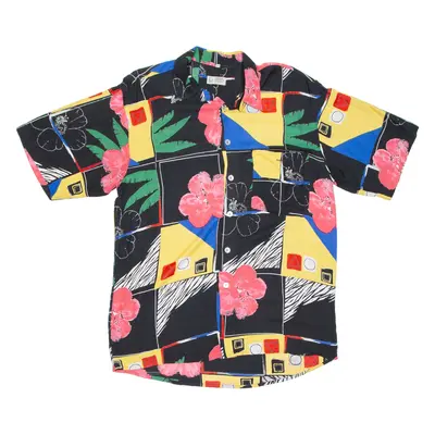 DRIVER'S FASHION SPORTSWEAR Mens Shirt Black Crazy Pattern M