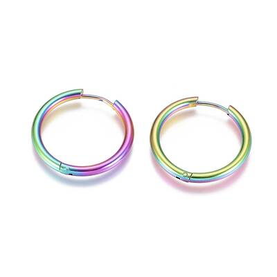 Ion Plating(IP) 304 Stainless Steel Huggie Hoop Earrings