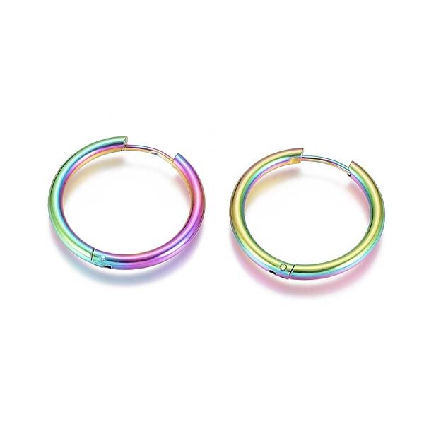 Ion Plating(IP) 304 Stainless Steel Huggie Hoop Earrings
