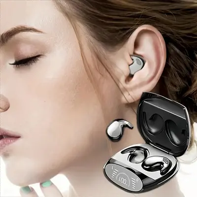 Ultra-Thin Sleep Wireless Earbuds, Super Standby Wireless Earbuds, On-Ear Sports Stealth Subwoofer Earphones, Low Latency Noi...