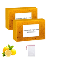 Turmeric Soap Bar,Lemon Turmeric Kojic Soap,Honey Glow Lemon Turmeric Soap Bar,Natural Tumeric Handmade Soap for Face & Body,...