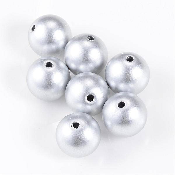 Matte Style Spray Painted Acrylic Beads