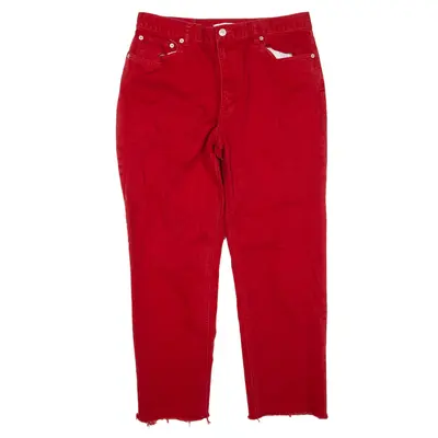 TOMMY HILFIGER Jeans Red Denim Regular Tapered Womens W32 L26