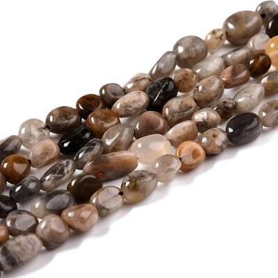 Natural Black Sunstone Beads Strands