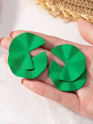 Geometric Design Stud Earrings, Fashionable Earrings for Women, Fashion Jewelry for Party, Daily Clothing Decor, Trendy All-m...