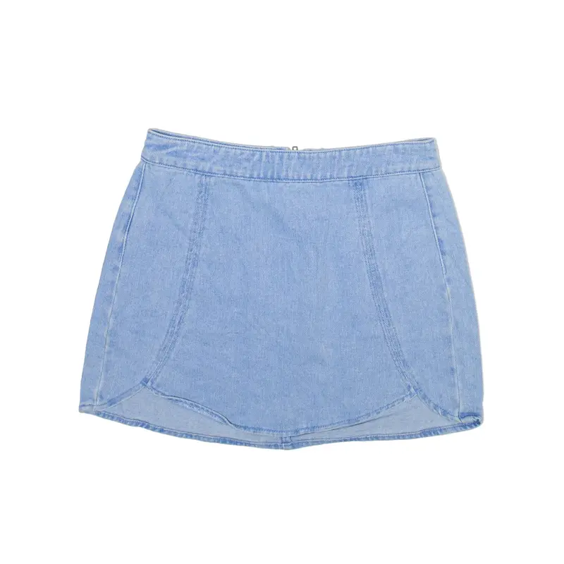 PASCUN Short Mini Skirt Blue Denim Womens S