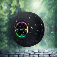 Mini Shower Room Speaker, Portable Waterproof Speaker with LED Light, Suction Cup BT Speaker for Beach, Shower & Outdoor Camp...