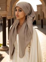 Women's Solid Color Instant Hijab, Elegant Minimalist Breathable Comfortable Hijab, Fashionable Soft Muslim Hijab for Women &...