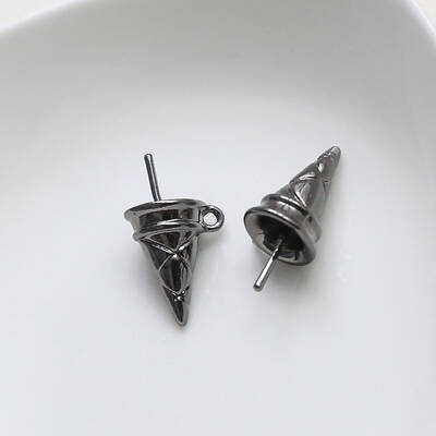Brass Ice Cream Cone Peg Bail Pin Charms