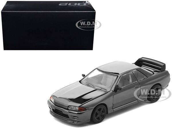 GTR R32 RHD (Right Hand Drive) Dark Chrome The Dark Chrome Series 1/64 Diecast Model Car by Pop Race