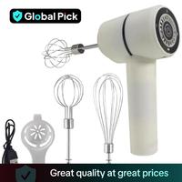 Electric Hand Whisk with Usb Charging, Summer Cordless Kitchen Aid Mixer for Home Use, Handheld Milk Frother, Cream Mixer, Cr...