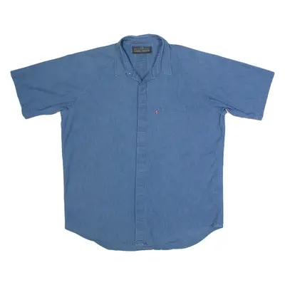 LEVI'S Mens Plain Shirt Blue L