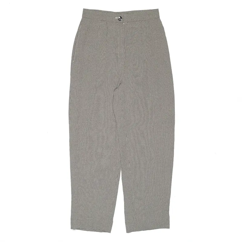 PLIDOUL Houndstooth Grey Relaxed Straight Trousers Womens W24 L25