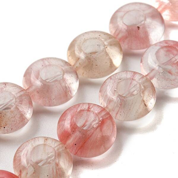 Cherry Quartz Glass Beads Strands