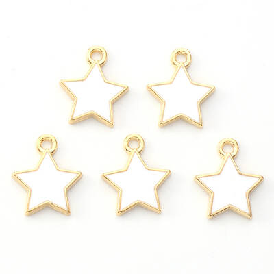 Light Gold Plated Alloy Enamel Pendants