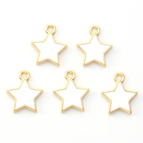Light Gold Plated Alloy Enamel Pendants