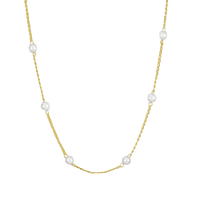 Evry Jewels Lover Girl Necklace – Pearl Necklace with a Twist – Elegant and Trendy Jewelry for Women – Perfect for Stac...