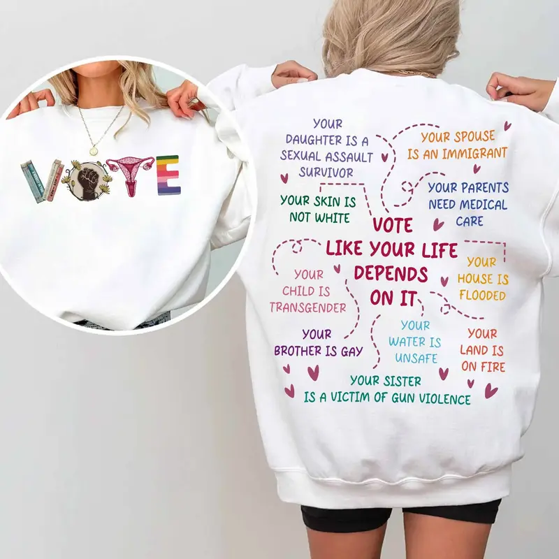 Vote Banned Books Shirt, Reproductive Rights Tee, Pro Roe V Wade T-Shirt, LGBTQ Shirt  2Side