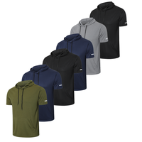 [Choose One Size Larger ]3/6 Pcs Men's Polyester Comfortable Durable Hoodie, Moisture Compression Sports Casual Wear, Dealsfo...