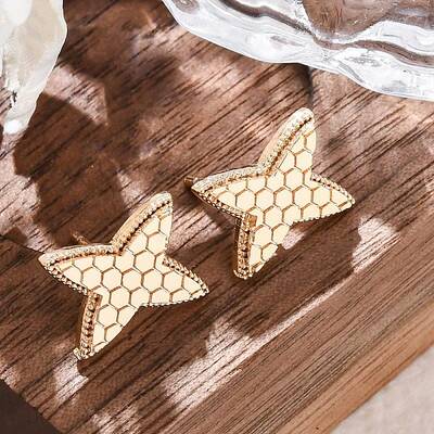 Brass Stud Earrings