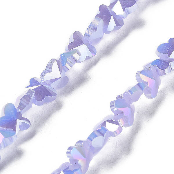 Electroplate Butterfly Glass Beads Strands