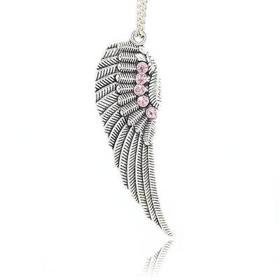 Antique Silver Plated Alloy Wing Big Pendants