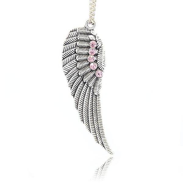 Antique Silver Plated Alloy Wing Big Pendants