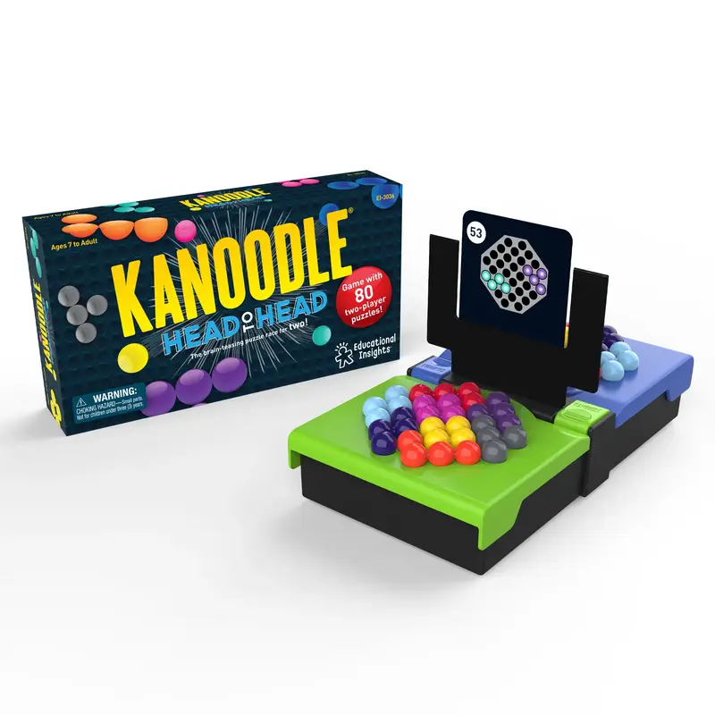 Educational Insights Kanoodle Head-to-Head Puzzle for 2 Players, Brain Teaser Game for Kids, Teens and Adults, Featuring 80 C...