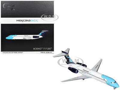 Boeing 717-200 Commercial Aircraft Mexicana Click (N907ME) White with Light Blue Nose and Dark Blue Tail Gemini 200 Serie...
